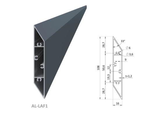 profil na výplň 108x16 mm (žaluzie) (2)